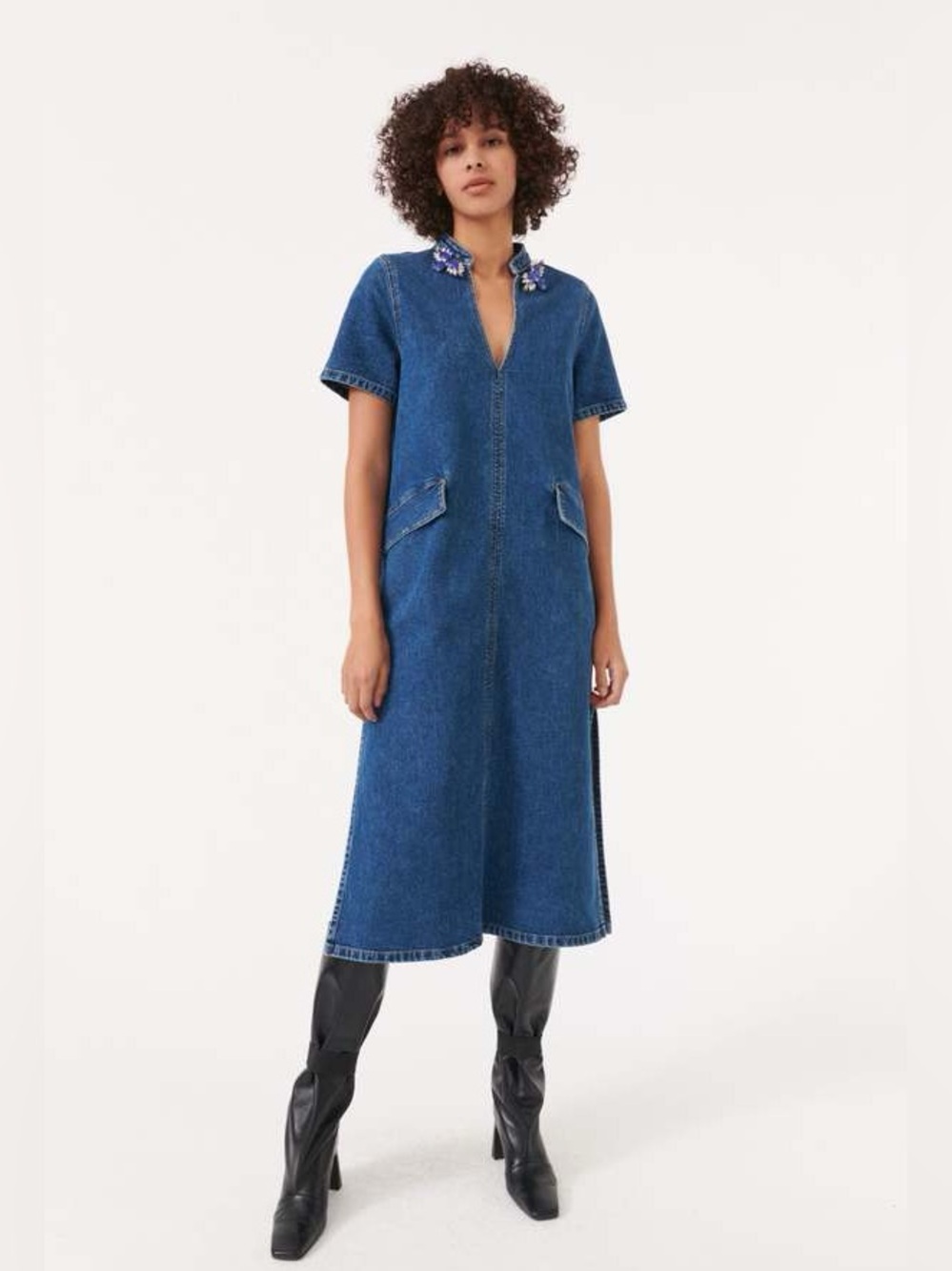 AS IS Baum Und Pferdgarten Amita denim dress mid wash sz small